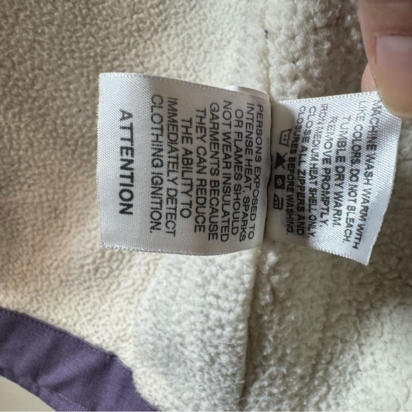 Sherpa Purple Lined Hooded Jacket Kids L Zip Up Barn Winter Coat Blue Mountain - Picture 16 of 16